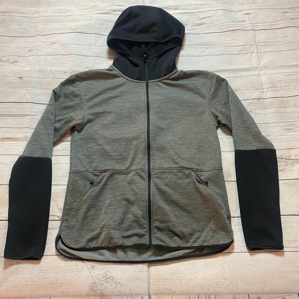 Columbia Hoodie Full Zip Lightweight Athletic Jacket Black Gray Women's Size S